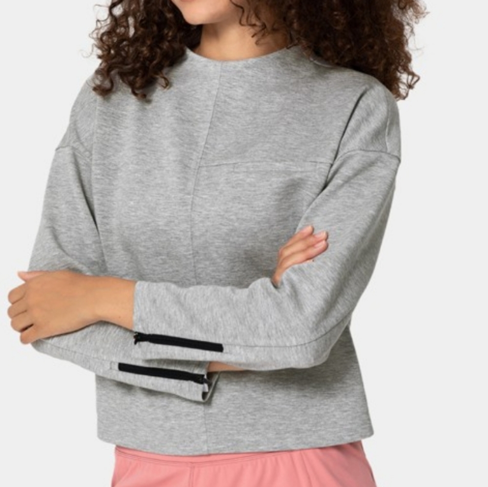 Halara Mock Neck Zip Cuff Sweatshirt